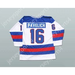 Gdsir Custom WHITE MARK PAVELICH 1980 MIRACLE ON ICE TEAM USA 16 HOCKEY JERSEY NEW Top Ed S-M-L-XL-XXL-3XL-4XL-5XL-6XL