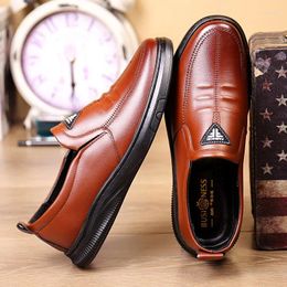 Casual Shoes 2024 Spring Korean Men's Leather Business Formal Wear Breathable Flat All-Match Men