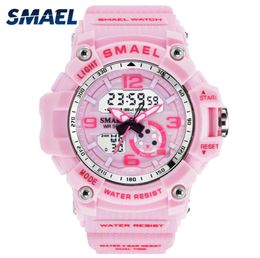 SMAEL Woman Watches Sports Outdoor LED Watches Digital Clocks Woman Army Watches Military Big Dial 1808 Women Watch Waterproof7253720