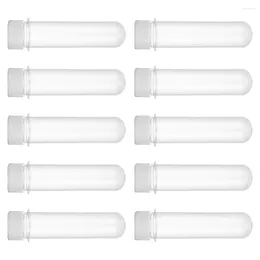 Storage Bottles 10 Pcs Bottled Clear Plastic Tubes With Lids Candy Portable Containers Test