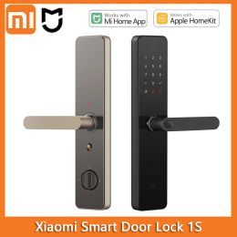 Lock Xiaomi Smart Door Lock 1S Fingerprint Recognition Electronic Doorbell Bluetooth Passward NFC Homekit Unlock Home Security Lock