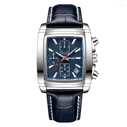 Wristwatches Fashion High Quality Men's Automatic Watch Square Dial Calendar Trendy Business Waterproof