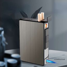 Multifunctional Without Gas and Electric Cigarette Case Lighter Portable Lighter Men's Tools Ordinary Cigarettes 20 Pack