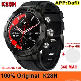 Watches Original K28H Smart Watch Dial Bluetooth Call Blood Pressure Oxygen Heart Rate Monitor Music Camera Waterproof Sports Smartwatch