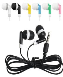 DHL 100pcs Cheape Headphone 35MM Ear Buds Inear Earphone MP3 Phone Gift Earphone with package Bag7947350