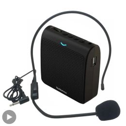 Megaphone Megaphone Shop Bullhorn Audio Voice Sound Amplifier Megafon For Portable Loud Speaker With Head Microphone Teacher Loudspeaker