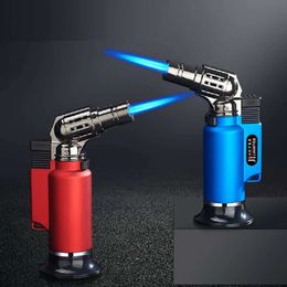 Metal Without Gas Lighter Windproof Barbecue Kitchen Cooking Large Capacity Torch Turbo Lighter Spray Gun Torch Jet Turbo Lighter Gadget