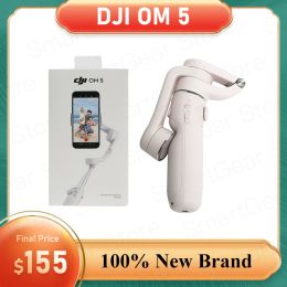 Monopods DJI OM 5 Handheld 3Axis Smartphone Gimbal Stabiliser with Grip Tripod Gimbal Stabiliser Phone Stabiliser OSMO Mobile 5