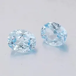 Loose Diamonds 1 Carat Oval Cut Lab Grown Acquamarine Stones High Quality Sapphire Gemstone For Diy Jewelry Making Ring Earrings Necklace