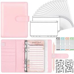 Notebooks Binder System Organizer Notebook New Planner Cash Saving Pockets For Set Bill With Money Budget Envelopes Leather