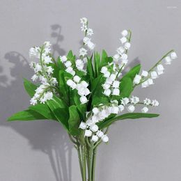 Decorative Flowers Fake Lily Of The Valley Wedding Party Garden Decoration Outdoor Room DIY Ornaments Christmas Supplies Bedroom Home Decor