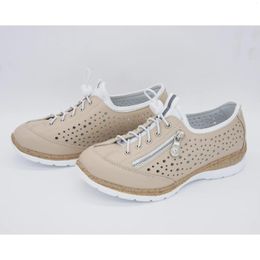 Casual Shoes Spring And Summer Women's Flat Comfortable Sneakers Ladies 2024 Lace Up Big Size