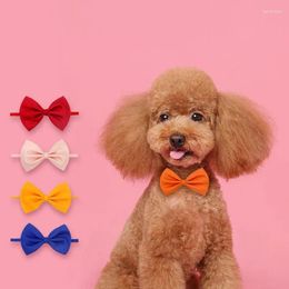 Dog Apparel 1 PC Adjustable Cat Bow Tie Neck Pet Puppy Bows Different Colours