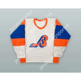 Gdsir Custom ALAN KERR 7 SEATTLE BREAKERS WHITE HOCKEY JERSEY NEW Top Ed S-M-L-XL-XXL-3XL-4XL-5XL-6XL