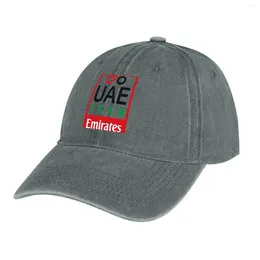Berets UAE Team Emirates Pro Cycling Cowboy Hat Golf Ball Cap Man Women Beach Fashion Men's