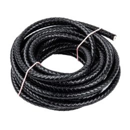 Other 1 Bundle 4/5/6/8mm Dyed Round Braided Leather Cord Rope String Thread for Jewellery Making Diy Accessories Findings Black Colour