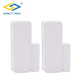 Detector 2pcs 433MHz Alarm Sensors Wireless Door Window Magnet Sensor For Home Burglar Security Wifi Door Open entry Detector G90B Plus
