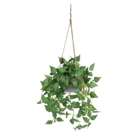 Decorative Flowers Simulated Green Dill Plastic Outdoor Planters Realistic Rattan Plants Hanging Decoration Vine Pendant Wall Simulation