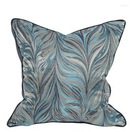 Pillow Blue Gray Striped American Country Style Soft Cover Color Home Decorative Case For Sofa