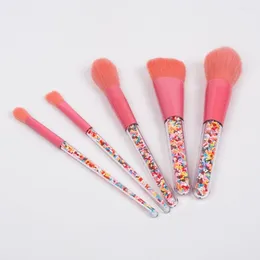 Makeup Brushes Candy Colour Set Fluffy Kabuki Brush Eye Cosmetic Kit Fibre Hair Soft Shadow Tools