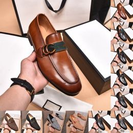 Üst Bir Lüks Erkekler Resmi Elbise Ayakkabıları Erkek Oxfords Üçlü Ortak Ofis Tasarımcı Loafers Ayakkabıları Gerçek Deri Mokasinler Düğün Slip On Shoes 2024