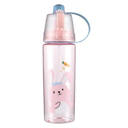 Water Bottles 600ml For Kids Large Capacity Spray Bottle Cycling With Handle Cooling Portable Misting Drinking Indoor Outdoor Reusable