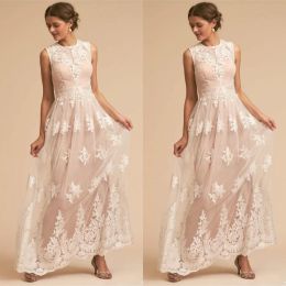 Dresses BHLDN Wedding Dresses Brand Design Floor Length Bridal Gowns Custom Made Lace Appliques ALine Wedding Dress Robe De Mariee