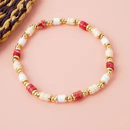 Link Bracelets Go2boho Trendy Beads Handmade Stacking Heishi Clay Beaded Gemstone Jewelry Bohemian Fashion Gifts For Women Men