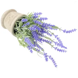 Decorative Flowers Faux Flower Artificial Lavender Plant Purple Home Accents Decor Potted Plants