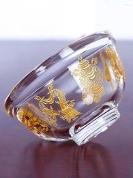 Decorative Figurines Crystal Auspicious Water Bowl Tibetan Buddhism For The Cup Of Buddha Supply Single 8/9cm