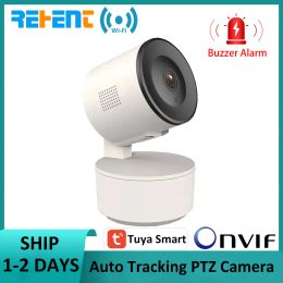 Cameras REHENT 1080P 3MP Tuya Smart Mini WiFi Indoor Wireless Auto Tracking Security Home ONVIF CCTV Surveillance IP Camera with Siren