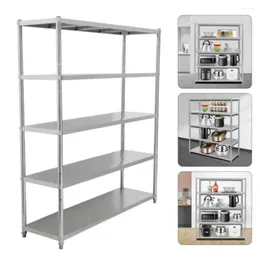 Kitchen Storage Bymaocar 5 Layers Kicthen Garage Shelf Rack Freestand Stainless Steel Shelving Unit Commercial Holder 40kg/88.18lbs Each