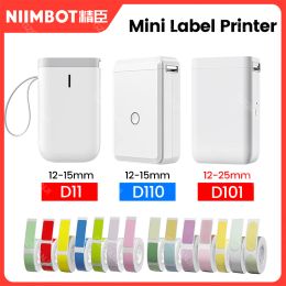 Paper 3Rolls & Niimbot D11 D110 D101 Thermal Label Printer Paper Colorful Adhesive Barcode Sticker Home Office Use for NiiMBOT Maker