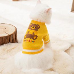 Dog Apparel Cute Knitted Sweater Autumn And Winter Puppy Warm Two-legged Clothing Cat Hair Pet Clothes