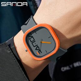 Wristwatches SANDA Fashion Sports Brand Quartz Watch Women Casual Silicone Watches Relogio Feminino Clock Mascu