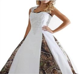 2021 Sexy Camouflage Wedding Dresses With Appliques Ball Gown Long Party Dress Bridal Gowns8115691