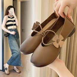 Casual Shoes 2024 Autumn Ballet Flats Women Flower Mary Jane Loafers Lady Fashion Design Round Toe Moccasin Boat For Woman