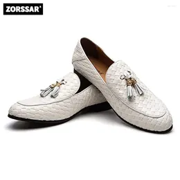 Casual Shoes Loafers Men Fashion Tassel Genuine Leather High Quality Comfortable Driving Plus Size 39-46