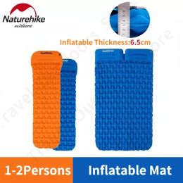 Gear Naturehike Iatable Mattress Outdoor Sleeping Camping Ultralight Thickened 12 Person Sleeping Pad with Pillow Lazy Mat Office