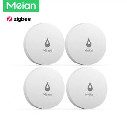 Detector Meian 4PCS Tuya Water Leakage Sensor Detector ZigBee 3.0 Water Leak Detection Sensor Wifi Wireless Smart Home Security Alarm