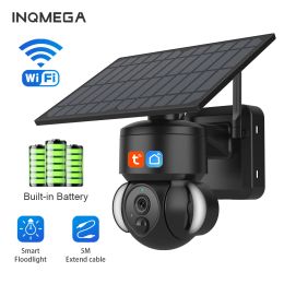 Cameras INQMEGA Surveillance Camera Wireless Outdoor Camera Solar Panel with Battery Included Home Security Tuya Camera Outdoor
