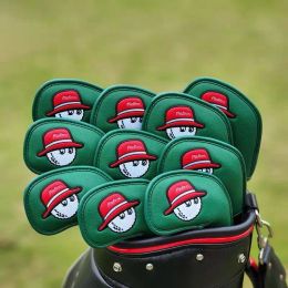 Products Golf Club Head Cover, Golf Sand Cover Leather Golf Iron Cover Golf Ball Angle Dug Head Protection Sleeve 456789apsx 10pcs