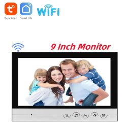 Intercom 9 Inch Tuya Smartlife Wireless Wifi Monitor Screen for Apartment Video Intercom System Home Interphone Remote Unlock Door Entry