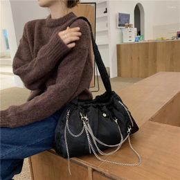 Bag Brand Bucket For Women 2024 Ladies Chain Shoulder Messenger Bags Cloth Crossbody Sac