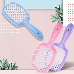 2024 Tangled Hair Comb Detangling Hair Brush Large Plate Massage Combs Hollow Out Hair Brushes Barber Comb Salon Hair Styling Tools