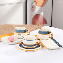 Cups Saucers European And American Style Afternoon Tea Tableware Set Coffee Cup Saucer Office Simple Arabic