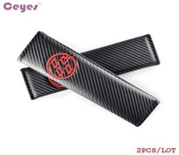 Car Carbon Fibre Seat Belt Cover Shoulder Pads for 86 Safety Belt Cover Car Styling 2pcs/lot3452804