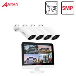 System ANRAN 5MP 13 Inch Monitor DVR Video Surveillance Audio Security Camera System Outdoor AHD CCTV Camera System DVR Plug and Play