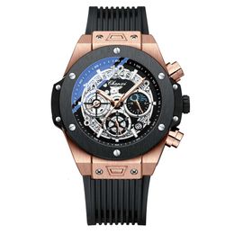 32 Multi Functional Trendy with Rivets, Moon Phase Timing, Night Light Waterproof Quartz Watch, Men's Watch 24