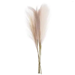 Decorative Flowers 6 Pcs False Pampas Grass Home Decor Wedding Props Fake Plant Cloth Simulation Decorations For Ceremony